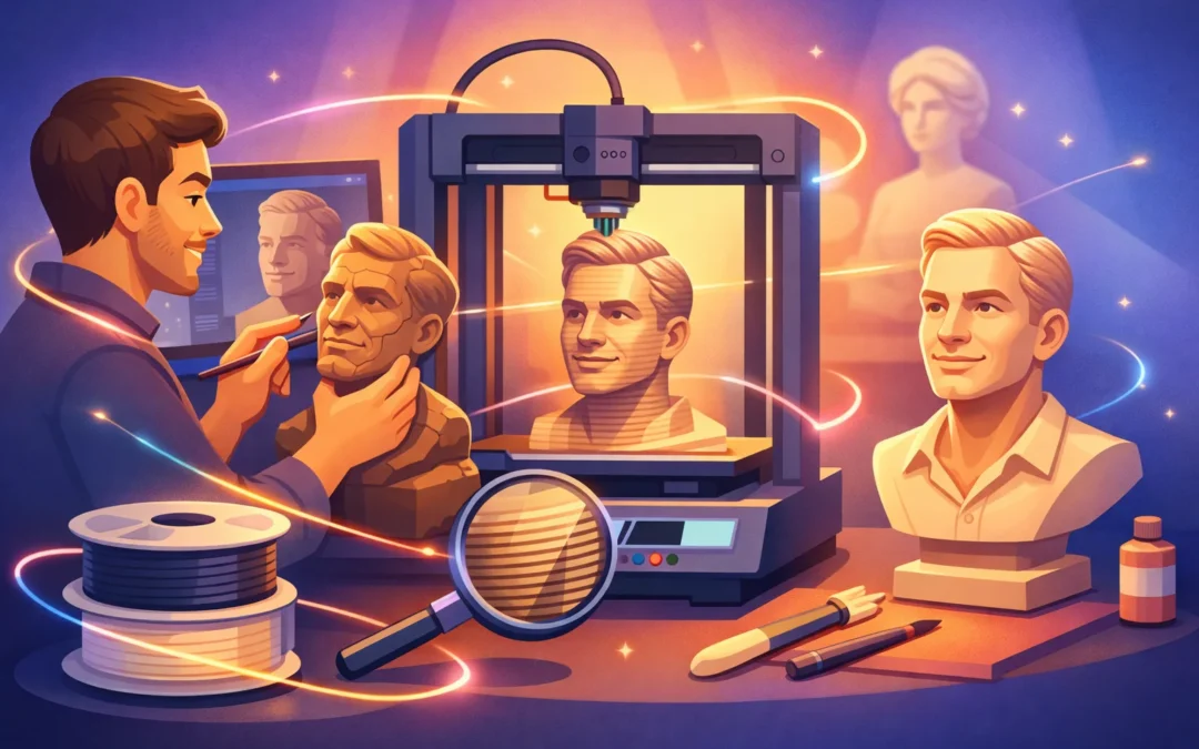 Kunsten bag præcision: Hvorfor professionel 3D print er afgørende for din personlige buste