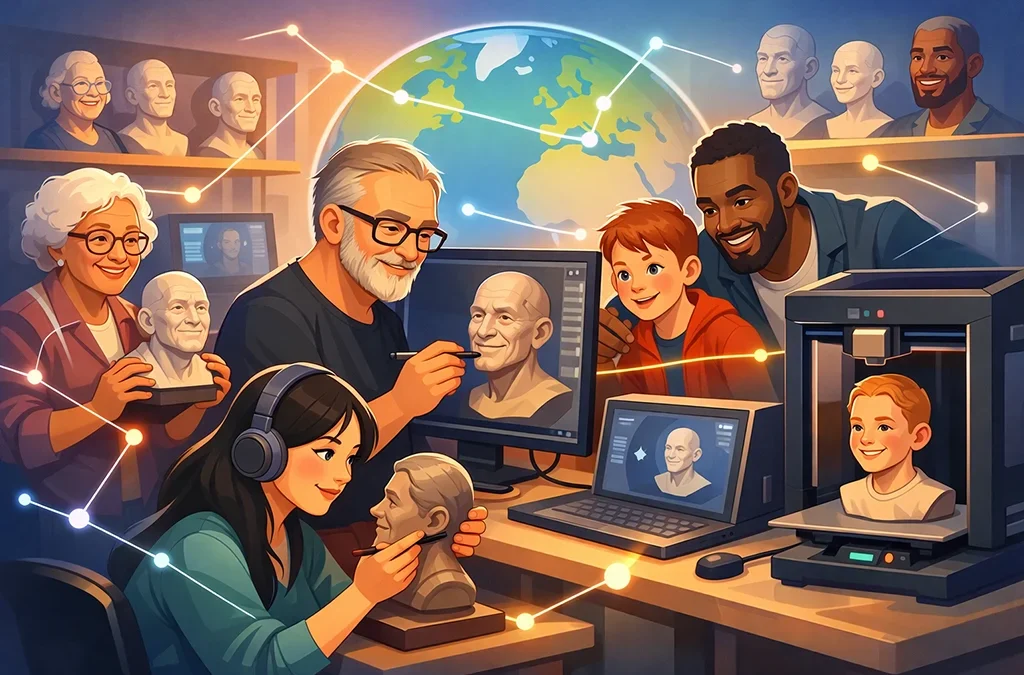 Inspiration er for amatører: Håndværket bag en 3D printed bust